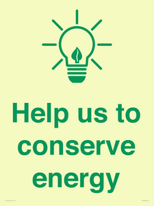 Help us to conserve energy 